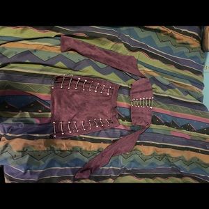 sexy purple two piece skirt set